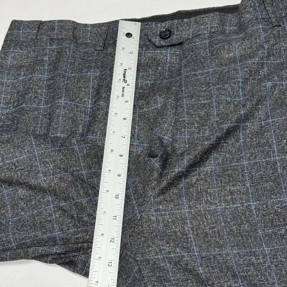 Stacy Adams NEW Windowpane Plaid Dress Pants Button Closure Men 38R Gray - Picture 8 of 13